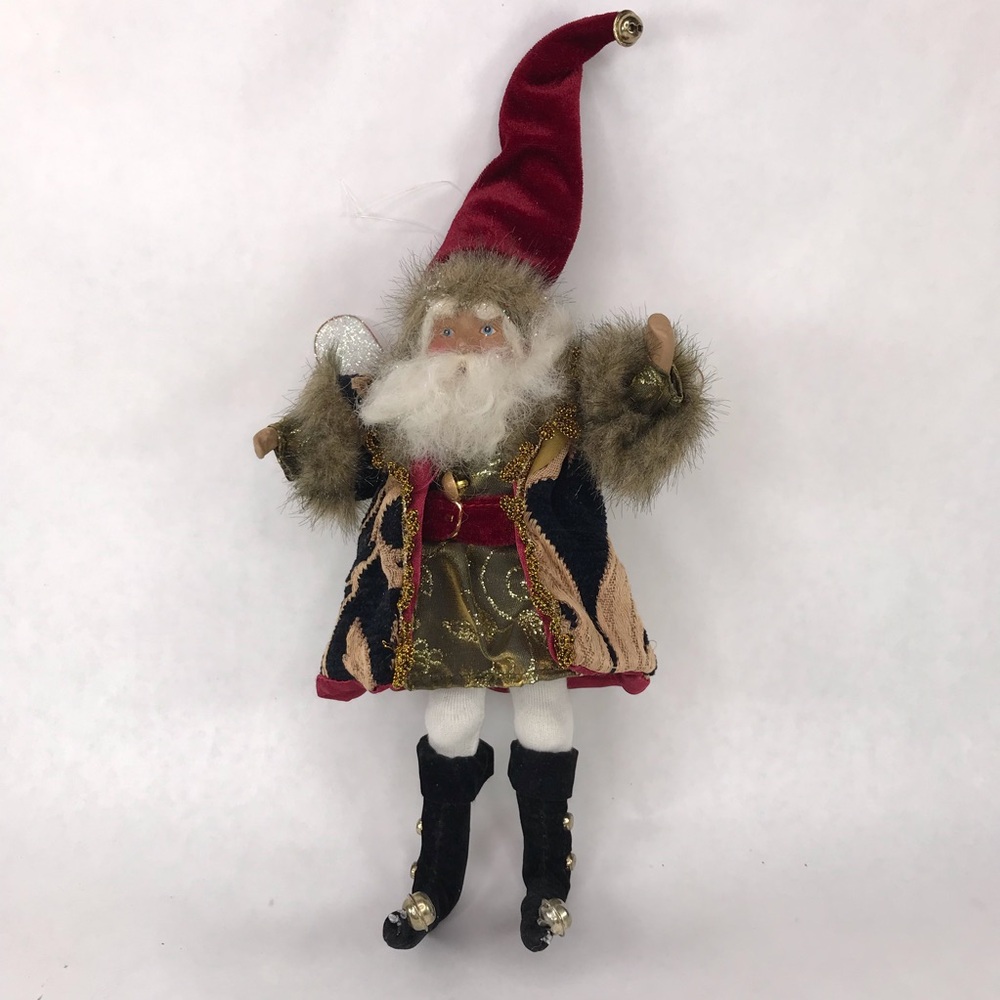 Mark Roberts Collection Fairy Santa Christmas Velvet Wings Faux Fur 12"